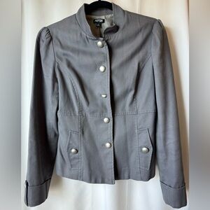 Apt. 9 Gray Button Front Military Style Jacket